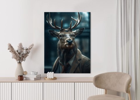 Plakat Jeleń W Garniturze I Krawacie