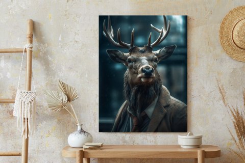 Plakat Jeleń W Garniturze I Krawacie