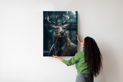 Plakat Jeleń W Garniturze I Krawacie