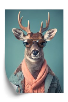 Plakat Jeleń W Modnym Stroju