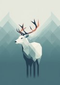 Plakat Jeleń W Stylu Skandynawskim