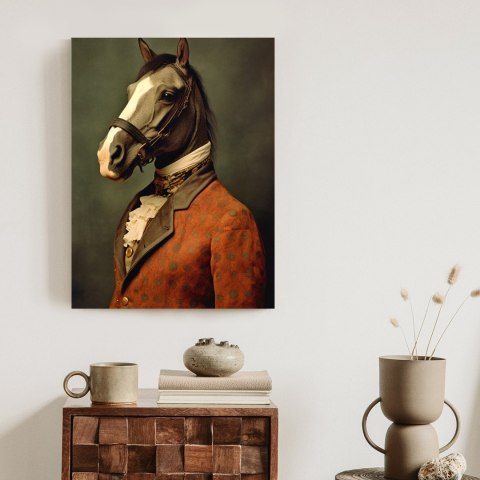 Plakat Koń Na Eleganckim Portrecie Vintage