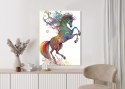 Plakat Koń W Tęczowe Ornamenty