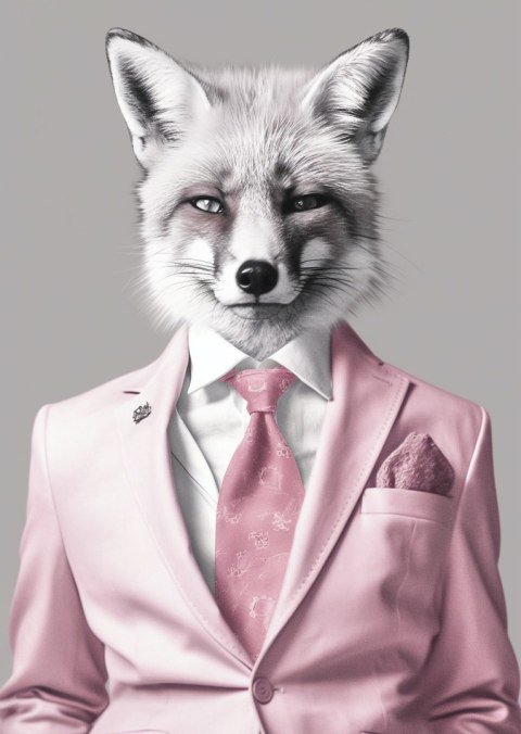 Plakat Lis Ubrany W Garnitur