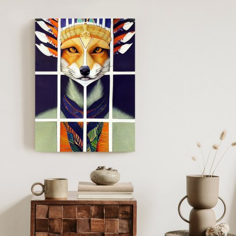 Plakat Lis W Ludowym Ubraniu