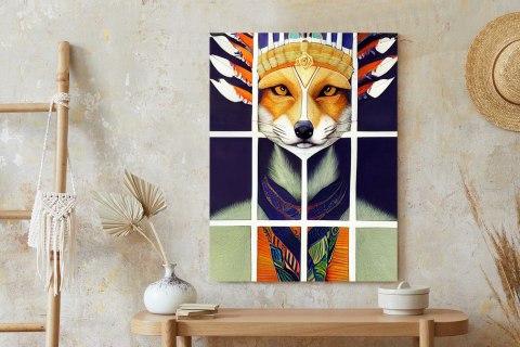 Plakat Lis W Ludowym Ubraniu