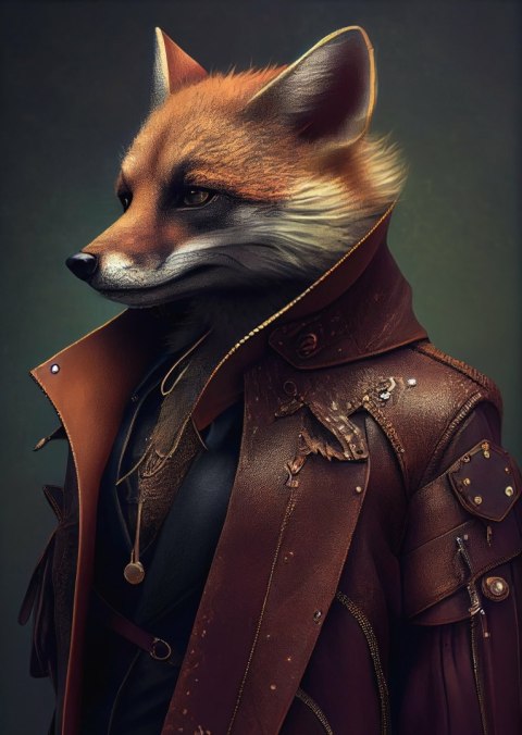 Plakat Lis W Stroju Fantasy