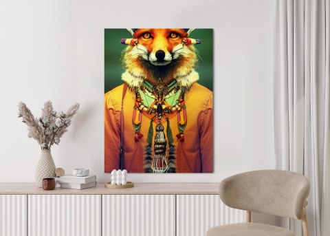 Plakat Lis W Stroju Indiańskim