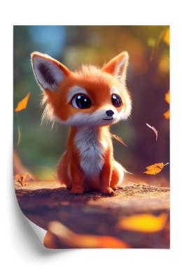 Plakat Lisek W Jesiennym Lesie