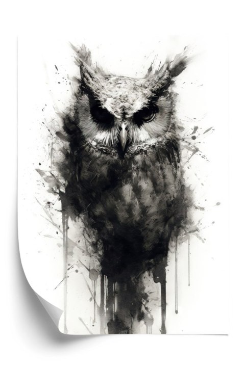 Plakat Malowany Portret Sowy