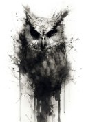 Plakat Malowany Portret Sowy