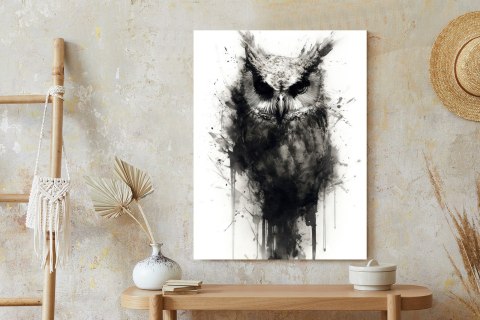 Plakat Malowany Portret Sowy