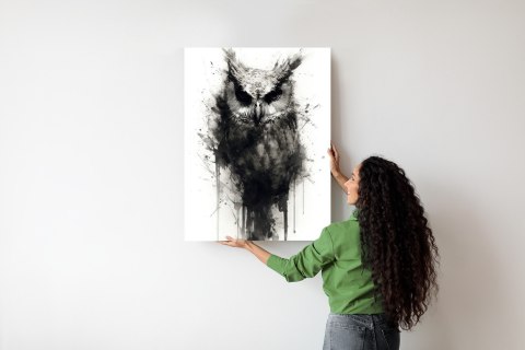 Plakat Malowany Portret Sowy