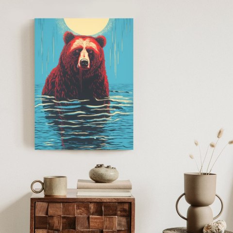 Plakat Niedźwiedź Brunatny W Wodzie