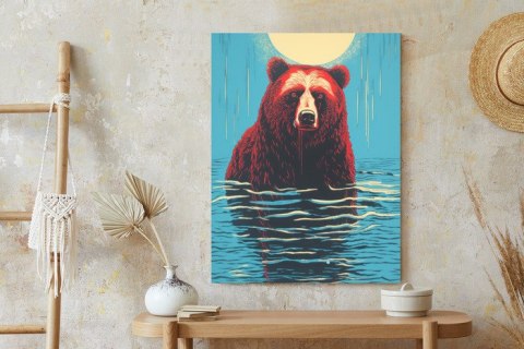 Plakat Niedźwiedź Brunatny W Wodzie