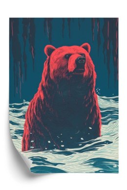 Plakat Niedźwiedź Brunatny W Wodzie