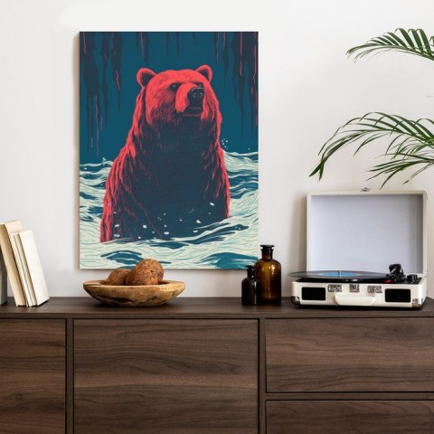 Plakat Niedźwiedź Brunatny W Wodzie