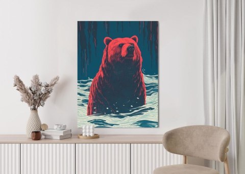 Plakat Niedźwiedź Brunatny W Wodzie