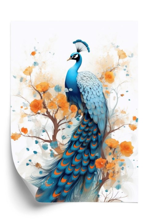 Plakat Paw I Malowane Kwiaty