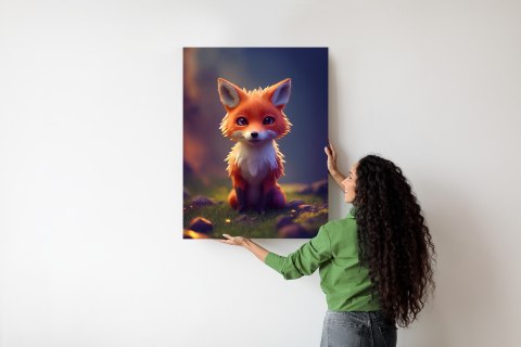Plakat Portrait Of A Cute Baby Fox