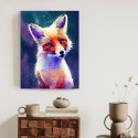 Plakat Portrait Of Wild Fox Watercolor, Wallpaper Painting, Animal