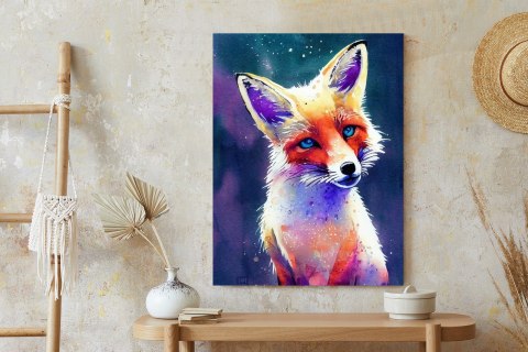 Plakat Portrait Of Wild Fox Watercolor, Wallpaper Painting, Animal