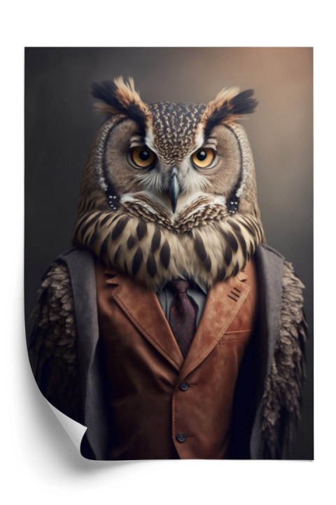 Plakat Portret Sowy W Ubraniu Historycznym