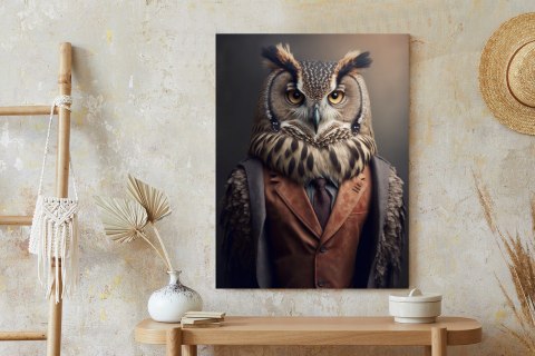 Plakat Portret Sowy W Ubraniu Historycznym