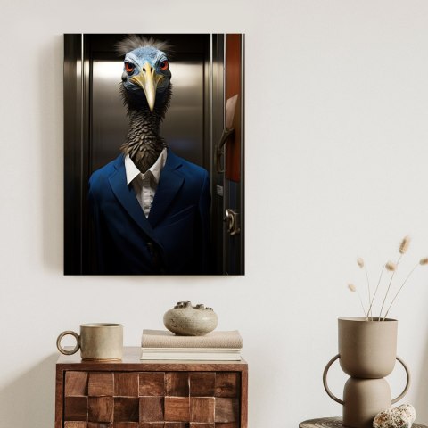 Plakat Ptak Z Dziobem W Marynarce I Koszuli