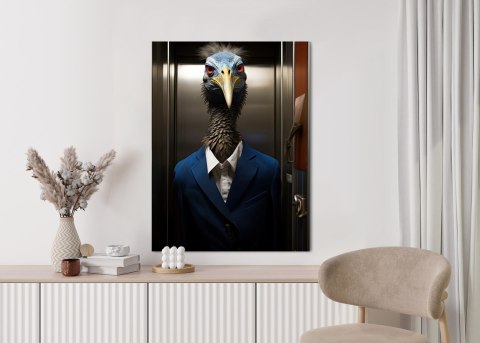 Plakat Ptak Z Dziobem W Marynarce I Koszuli