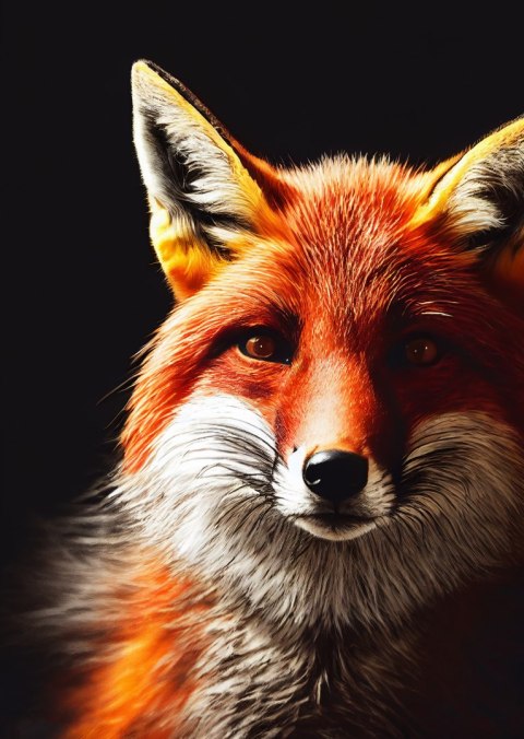 Plakat Realistic Fox Portrait.