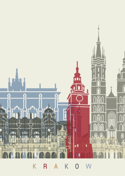 Plakat Słynna Architektura Krakowa