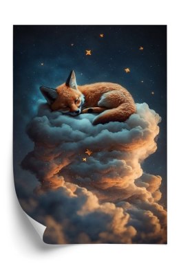 Plakat Śpiący Na Chmurze Lis