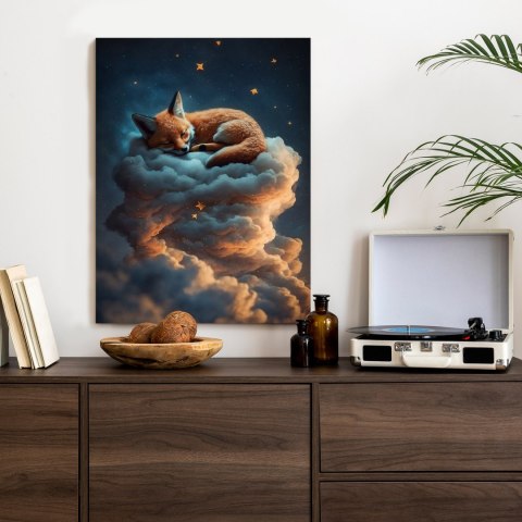 Plakat Śpiący Na Chmurze Lis