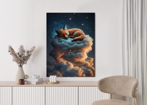 Plakat Śpiący Na Chmurze Lis