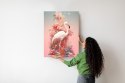 Plakat Surrealistyczna Ilustracja Z Flamingiem