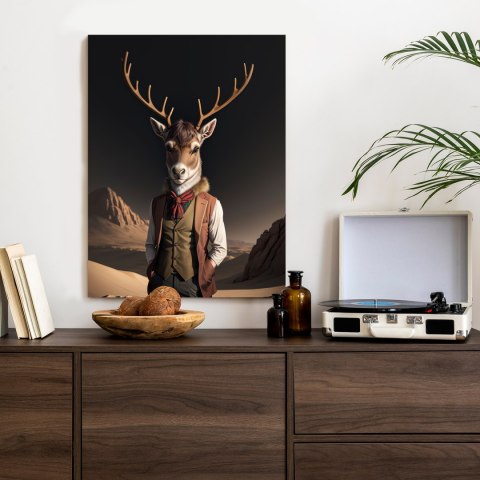 Plakat Ubrany Jeleń Na Pustyni