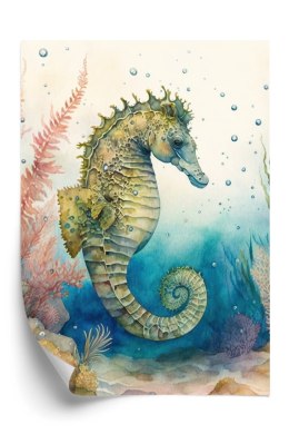 Plakat Akwarelowe Rośliny I Konik Morski