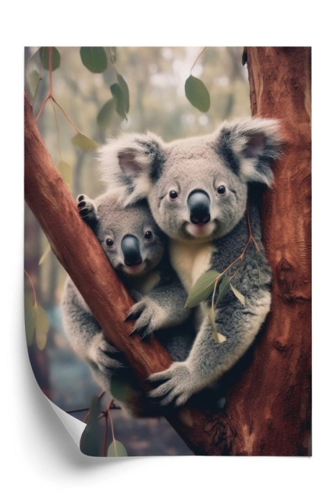 Plakat Dwa Misie Koala Na Gałęzi