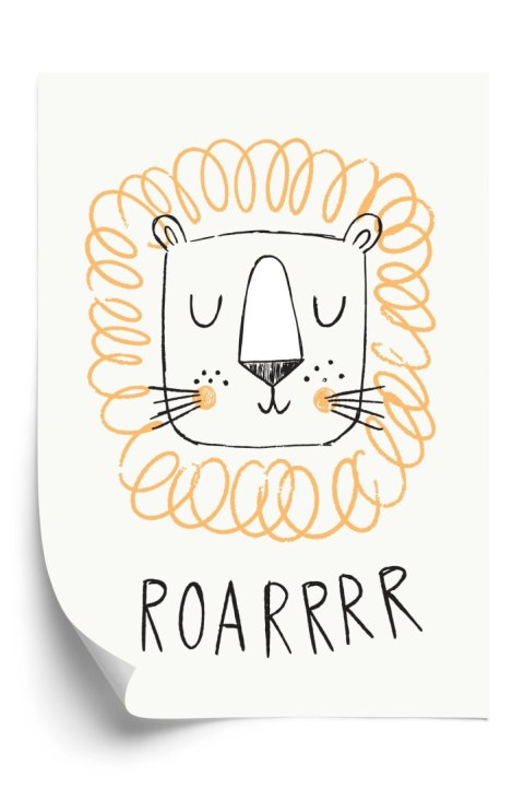 Plakat Dziecięcy Portret Lwa