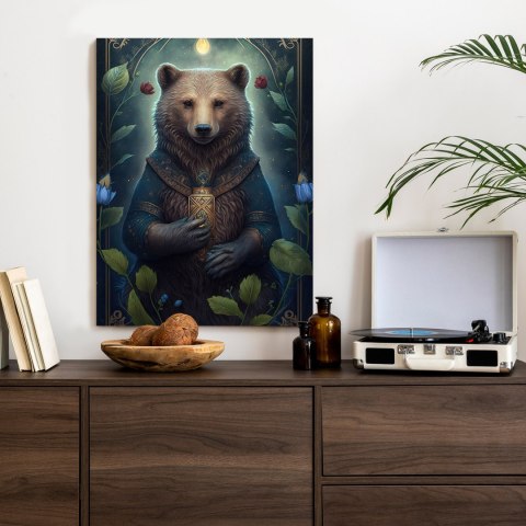 Plakat Grafika Fantasy Z Niedźwiedziem