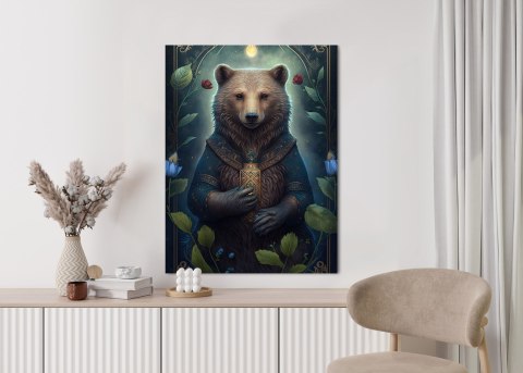 Plakat Grafika Fantasy Z Niedźwiedziem