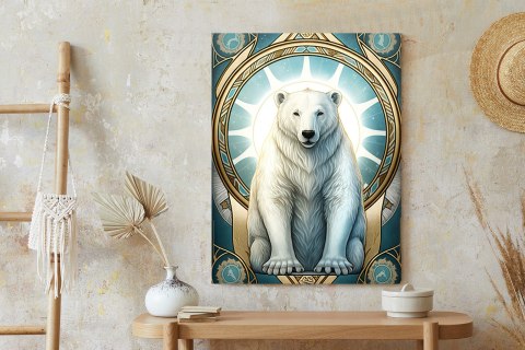 Plakat Ilustracja Fantasy Z Niedźwiedziem Polarnym