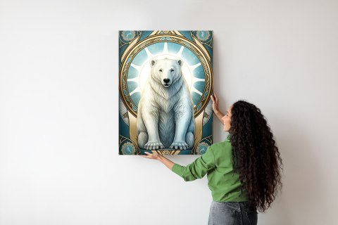 Plakat Ilustracja Fantasy Z Niedźwiedziem Polarnym