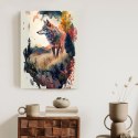 Plakat Kolorowy Wilk W Naturalnym Krajobrazie