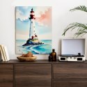 Plakat Latarnia I Akwarelowy Morski Krajobraz