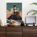 Plakat Latarnia Morska I Wzburzone Fale