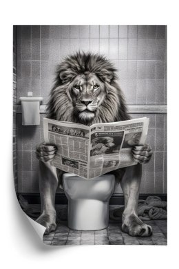 Plakat Lew Czytający Gazetę