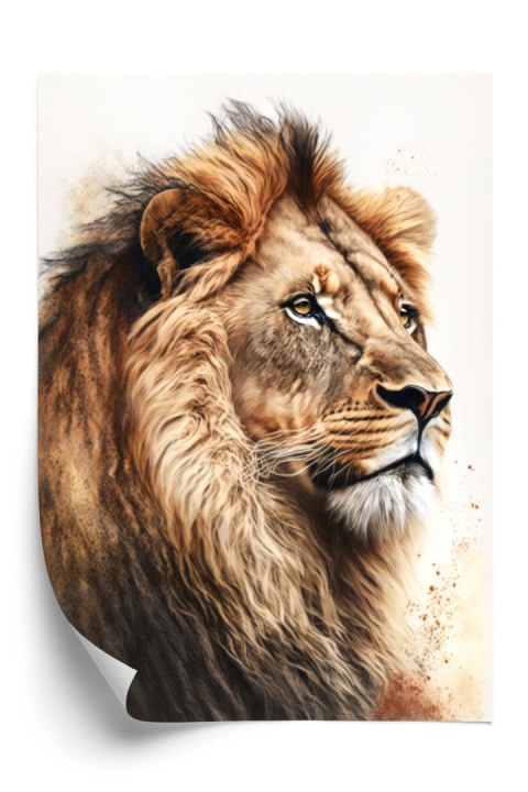 Plakat Lew Z Bujną Grzywą