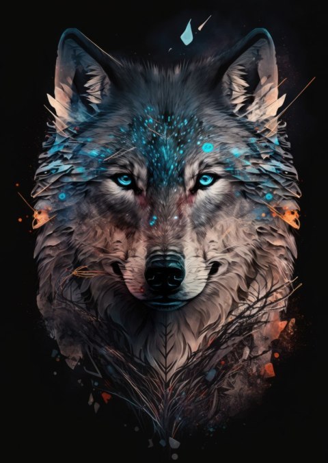 Plakat Magiczny Wilk